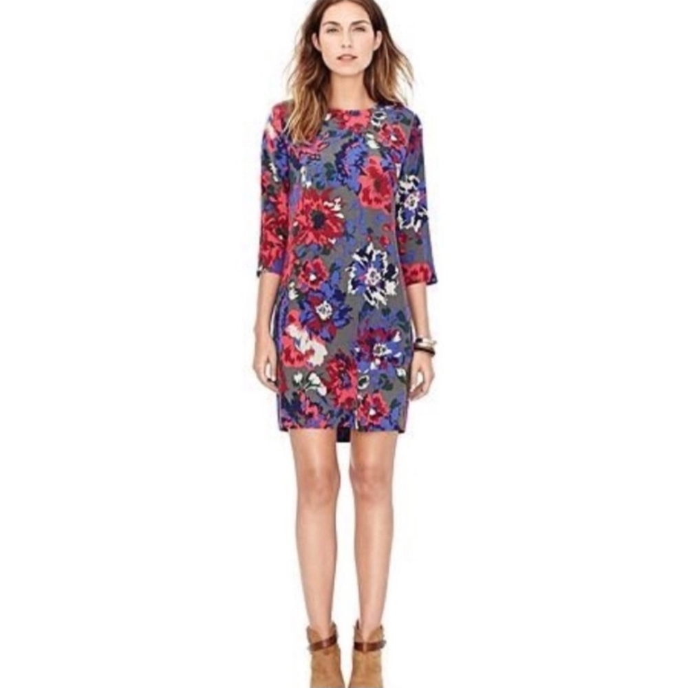 Fossil Women's Mini Dress - Red and Blue Floral